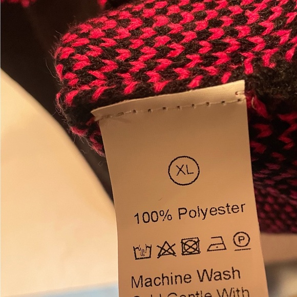 Women's Long Sleeve Chevron Pattern Sweater Dress Oversize Top Cozy Size XL - Picture 6 of 11